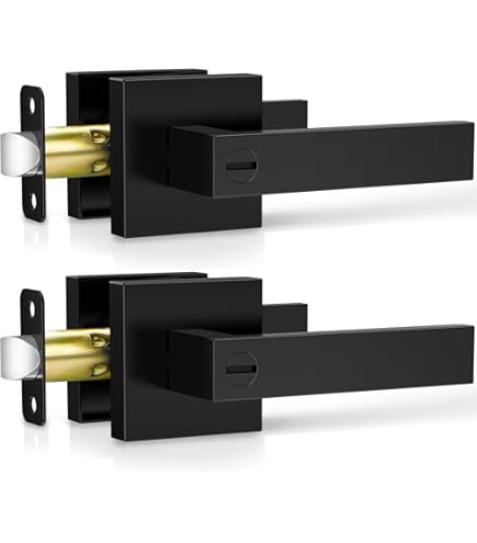 TB-SENROCA Elegant 5 Inch Matte Black Door Knocker with 180 Degree